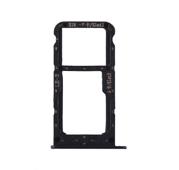 Держатель (лоток) SIM-карты для Huawei Honor 9 Lite, черный